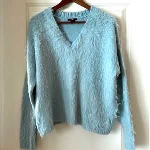 Fuzzy baby blue sweater